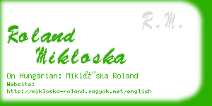 roland mikloska business card